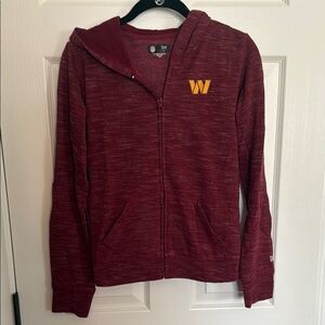 Washington Commanders Burgundy Zip-Up Hoodie